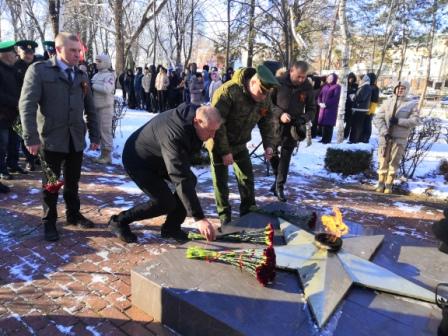 Митинг посвященный 81-ой годовщине освобождения Новоалександровского района от немецко-фашистских захватчиков.